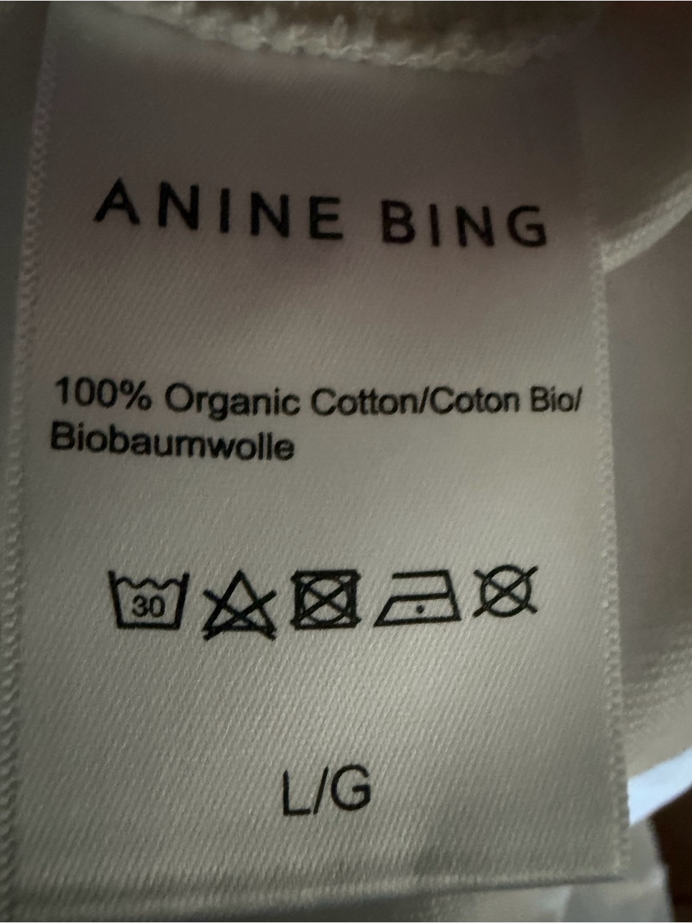 ANINE BING Ida Tee White Graphic - Women- LG- Read - Picture 6 of 10